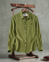 Linen Haven Crest Signature Emblem Casual Shirt