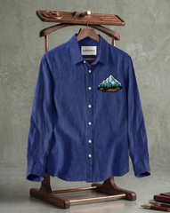 Blue Mountain Patch Casual Shirt