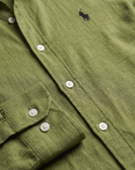 Linen Haven Crest Signature Emblem Casual Shirt