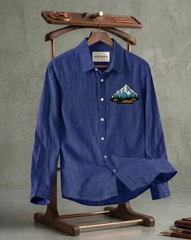 Blue Mountain Patch Casual Shirt