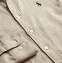 Linen Haven Crest Signature Emblem Casual Shirt