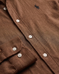 Linen Haven Crest Signature Emblem Casual Shirt