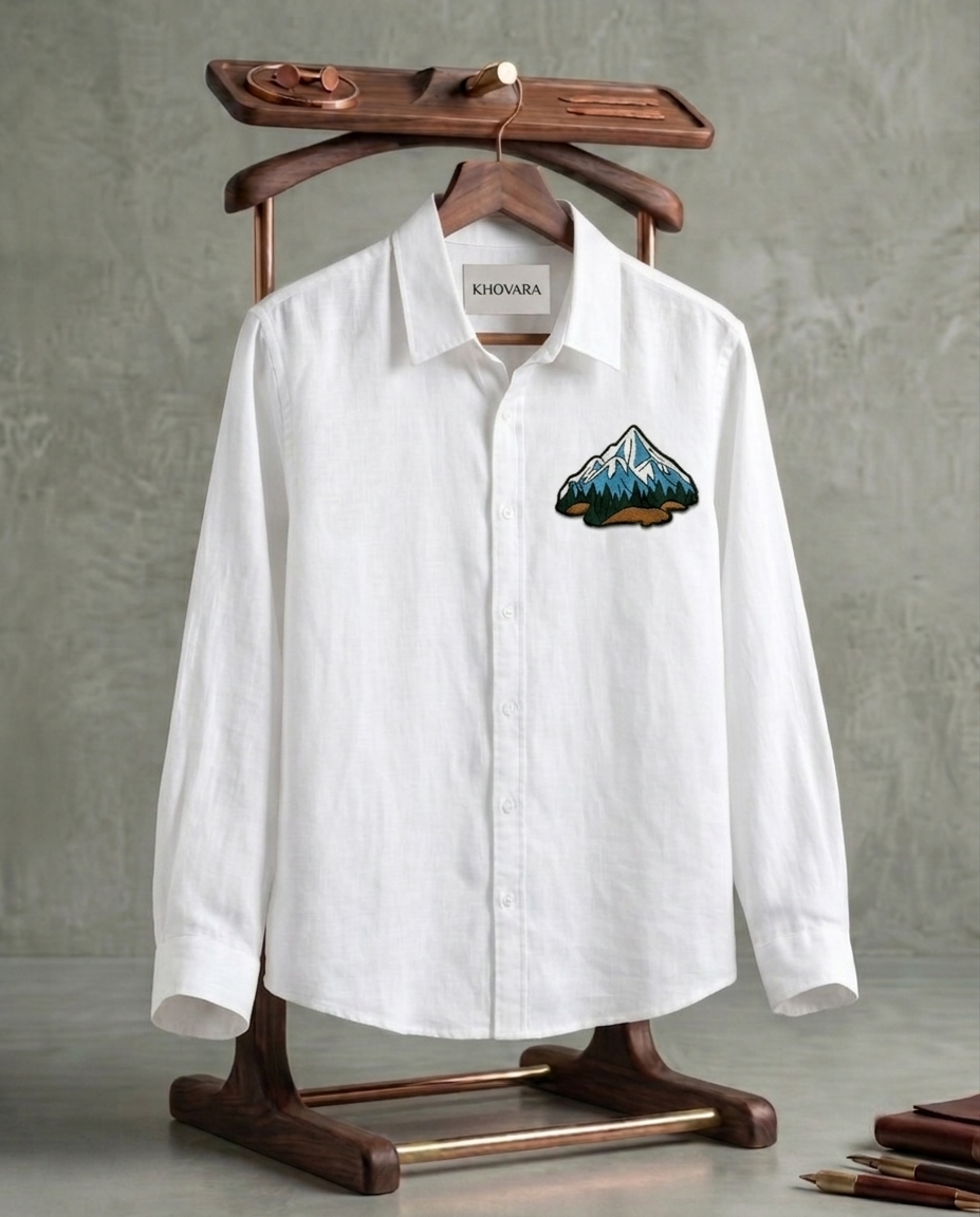 White Mountain Patch Casual Shirt