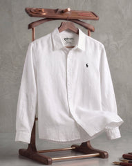 Linen Haven Crest Signature Emblem Casual Shirt