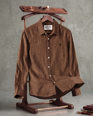 Linen Haven Crest Signature Emblem Casual Shirt